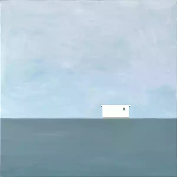 Cabane et inondation.