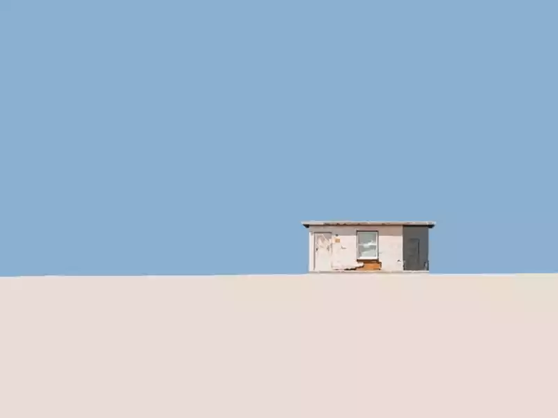 Cabin at the top of the dune.