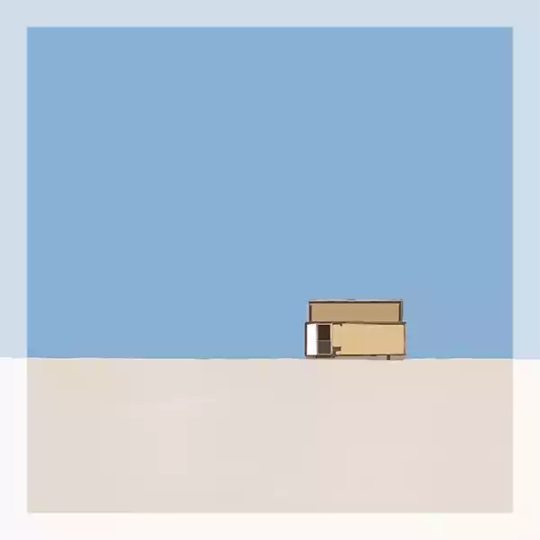 Hut at the end of the beach.